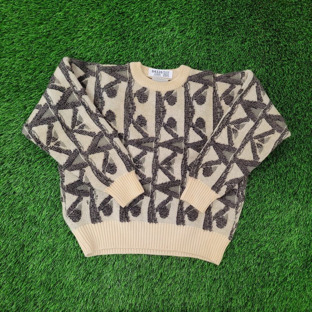 Vintage Kalaroo Wool Sweater Womens 2XS/XS 23x21 Baggy Textured Heavyweight